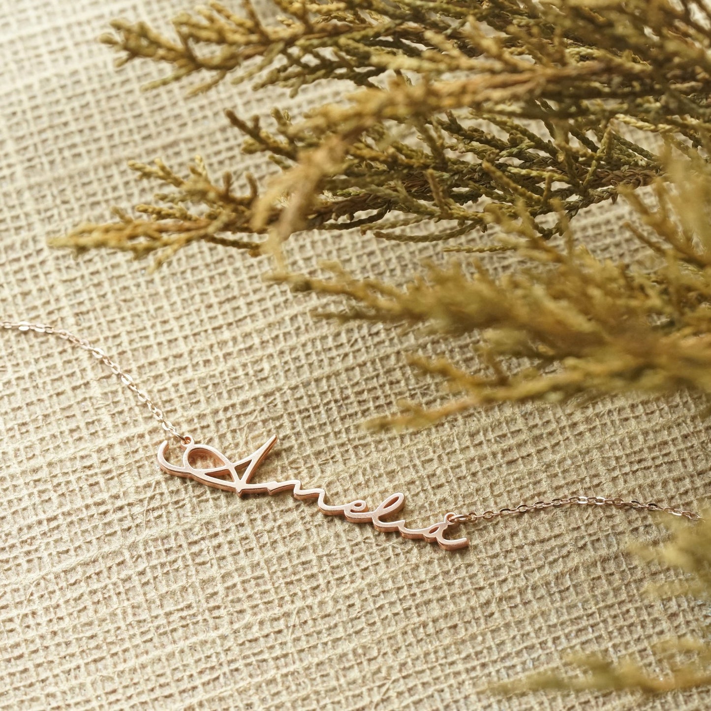 Golden Signature: Personalized 18K Gold-Plated Name Necklace