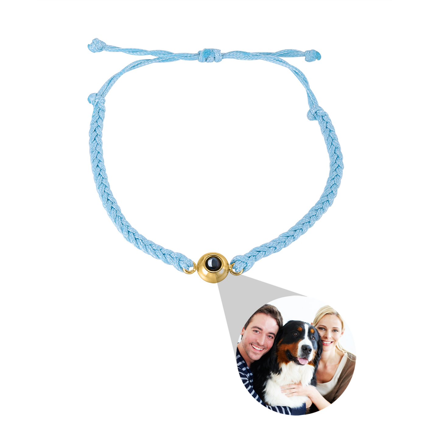 Elegant Personalized Photo Projection Bracelet: Handcrafted Artistry for Him & Her