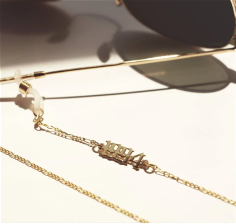 Chic Vision: Personalized Name Glasses Chain in Durable Stainless Steel