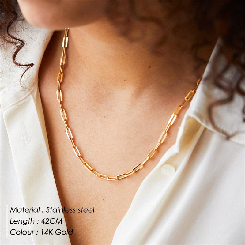 Sleek Duo: Stainless Steel Double-Layered Necklace | Double Chain Necklace | Duo Necklace