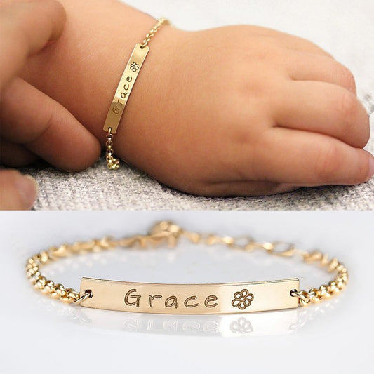 Treasured Memories: Children's Personalized Name Bracelet - Hypoallergenic