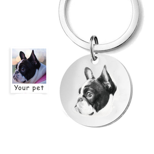 Eternal Paws: Personalized Pet Portrait Keychain