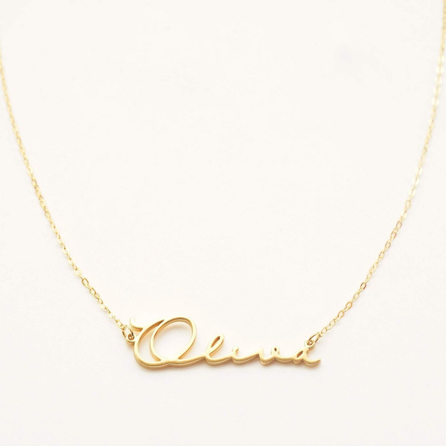 Golden Signature: Personalized 18K Gold-Plated Name Necklace