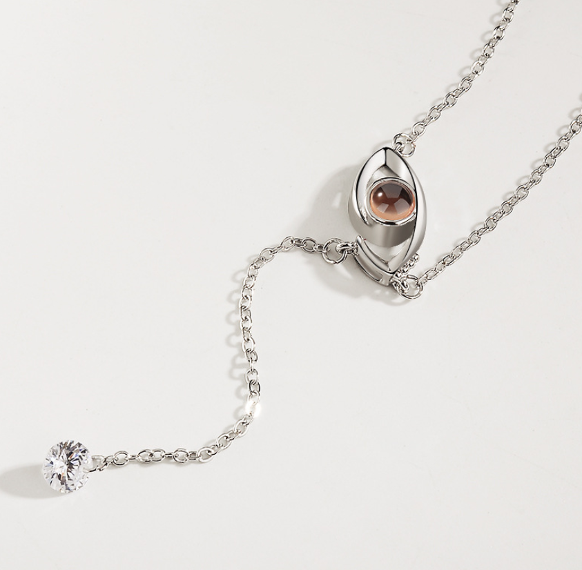 Whispered Desires: Elegant Projection Necklace with 100 Sensual Love Declarations