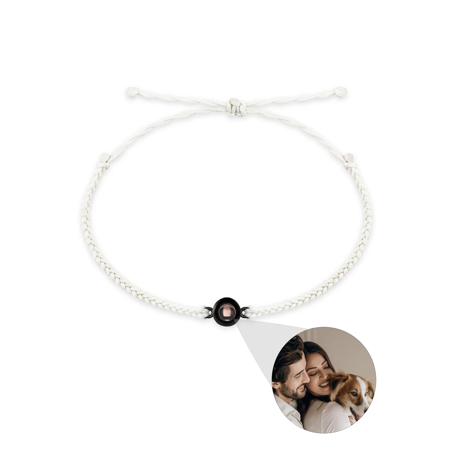 Elegant Personalized Photo Projection Bracelet: Handcrafted Artistry for Him & Her