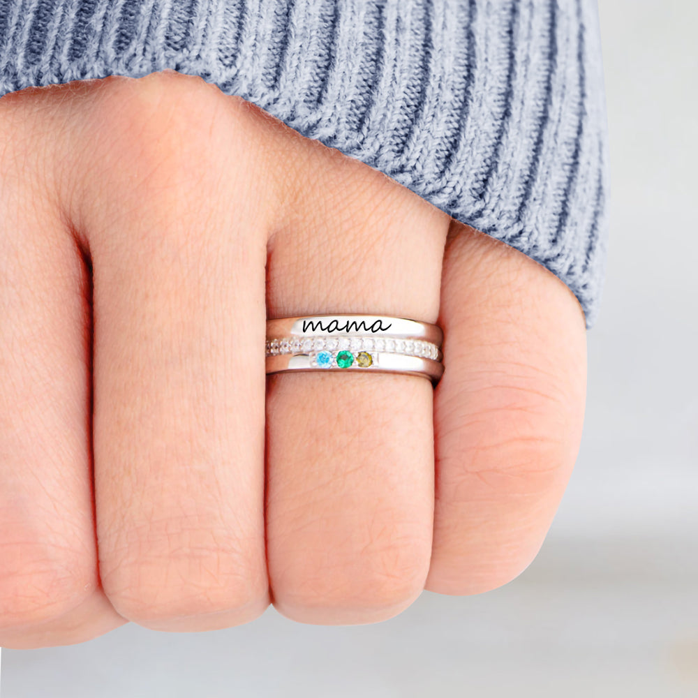 Personalized Mama Ring with Birthstone: A Sentimental Keepsake