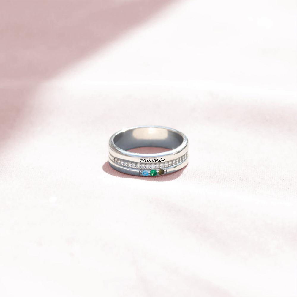 Personalized Mama Ring with Birthstone: A Sentimental Keepsake