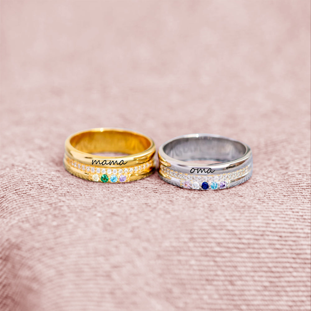 Personalized Mama Ring with Birthstone: A Sentimental Keepsake