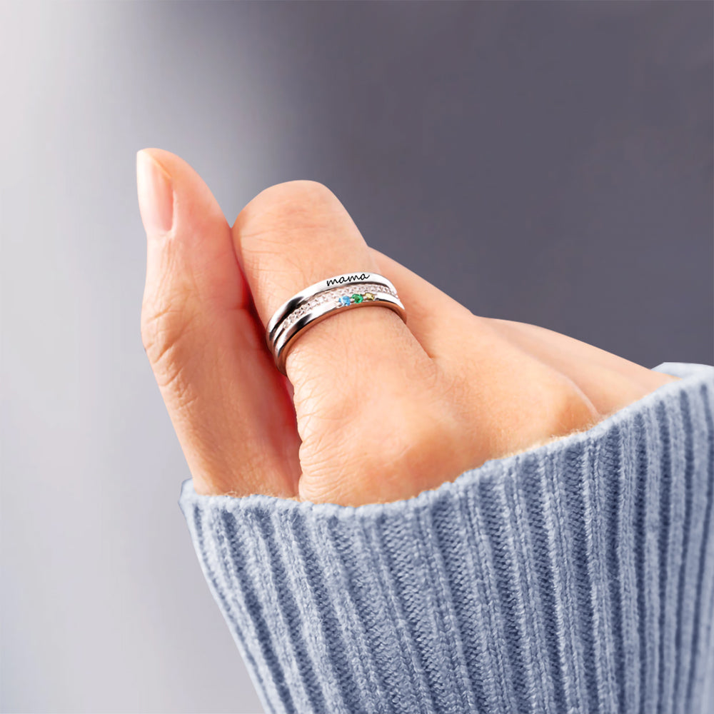 Personalized Mama Ring with Birthstone: A Sentimental Keepsake