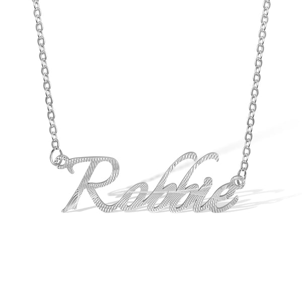 Elegante gepersonaliseerde naamplaatje ketting 