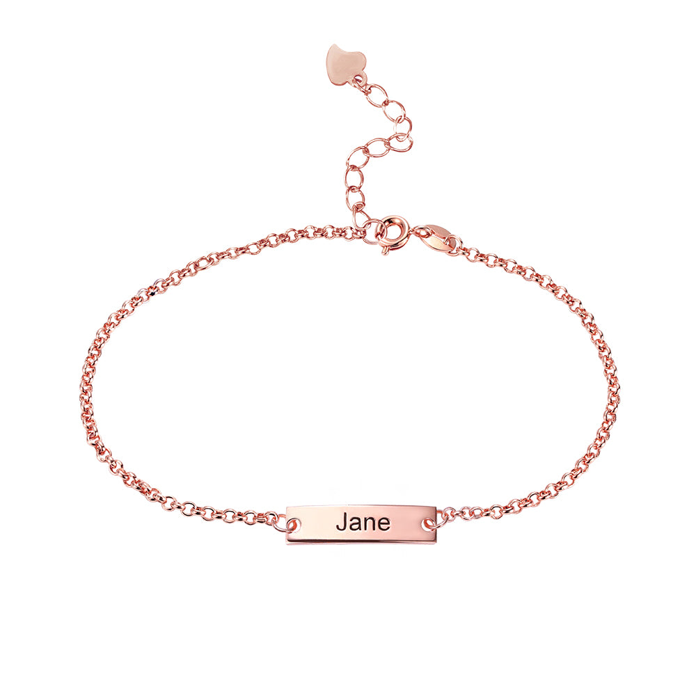 Timeless Identity: Stainless Steel Custom Name Bar Anklet/Bracelet