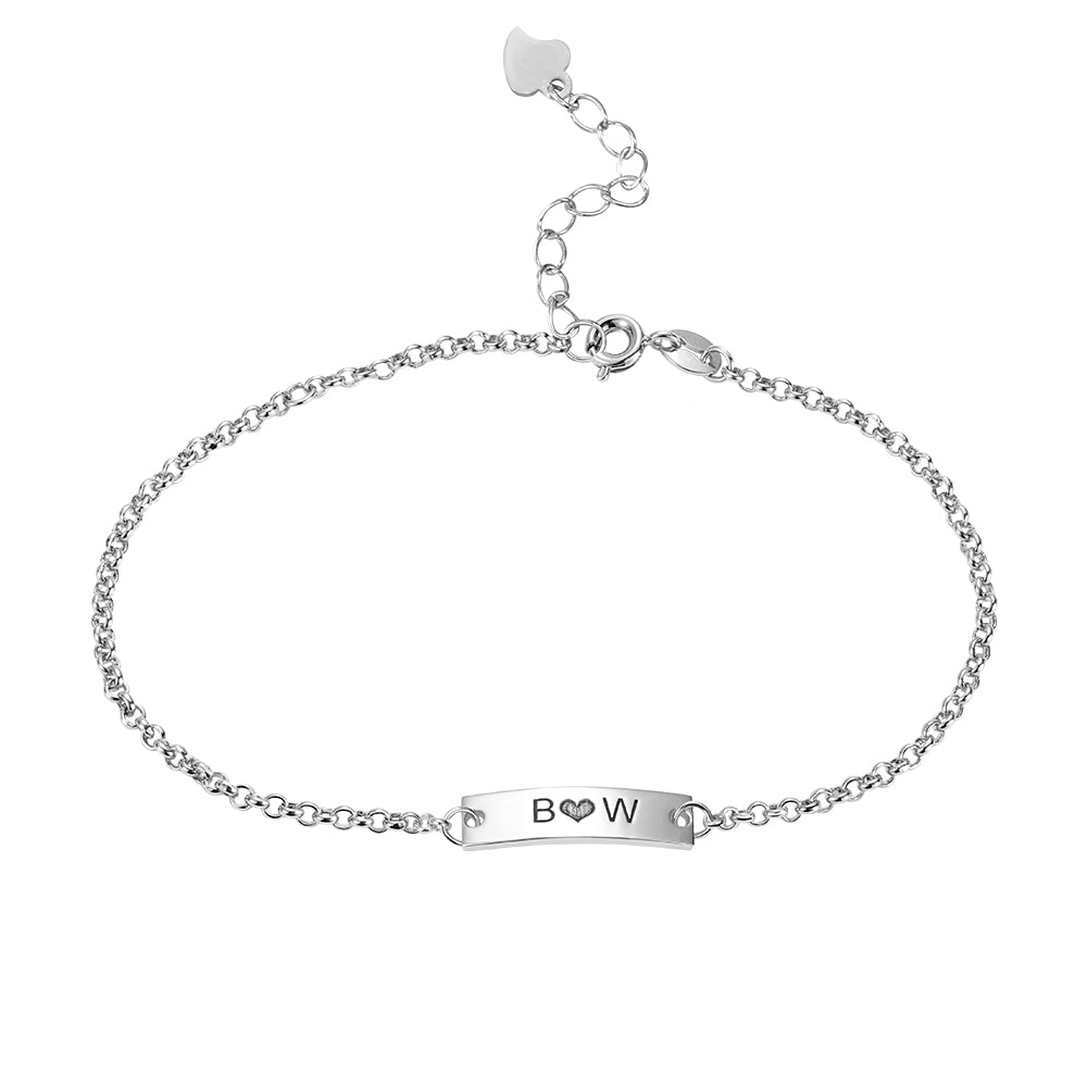 Timeless Identity: Stainless Steel Custom Name Bar Anklet/Bracelet