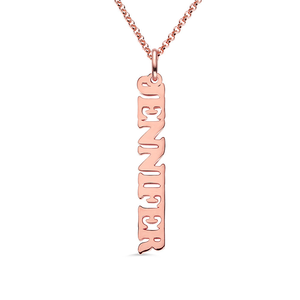 Gepersonaliseerde verticale naamketting