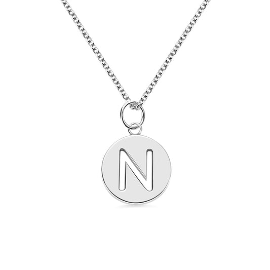 Personalized Cut Out Initial Disc Necklace