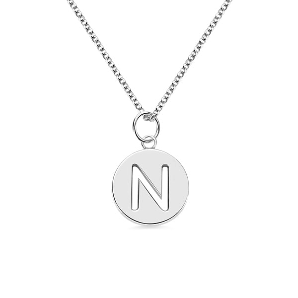 Gepersonaliseerde uitgesneden eerste Initialen schijfketting