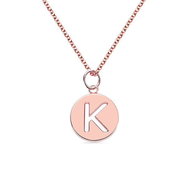 Gepersonaliseerde uitgesneden eerste Initialen schijfketting