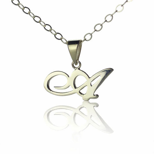 Sterling zilveren aangepaste Initialen letter ketting