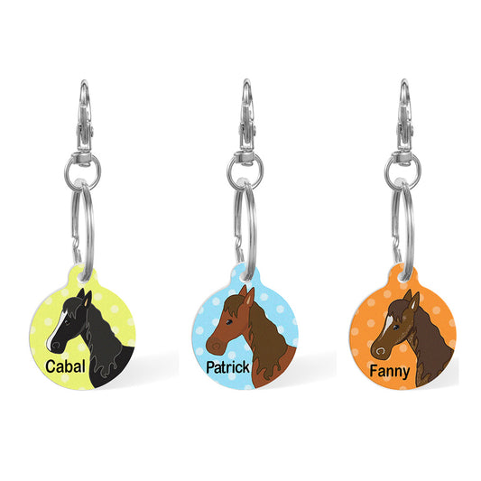 Customized Equestrian Horse ID Tag, Keychain, Pendant, Key Holder with Name