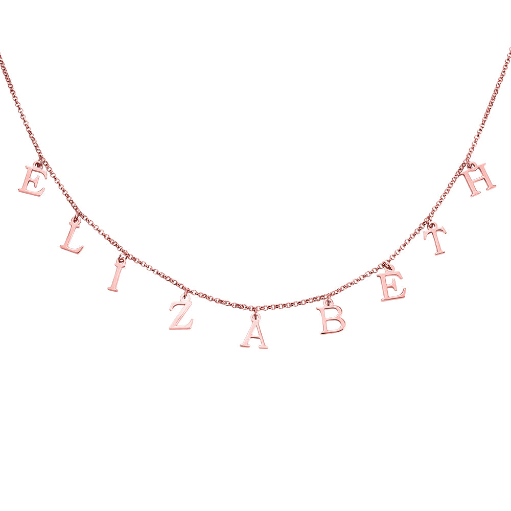 Elegant Initials: Personalized Name Choker in S925 Sterling Silver