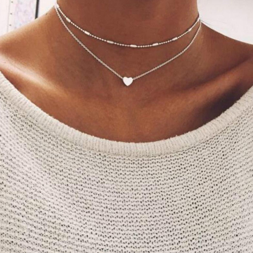 Vintage meerlaagse hanger vlinderketting voor vrouwen vlinders maanster charme choker kettingen boho mode-sieraden cadeau